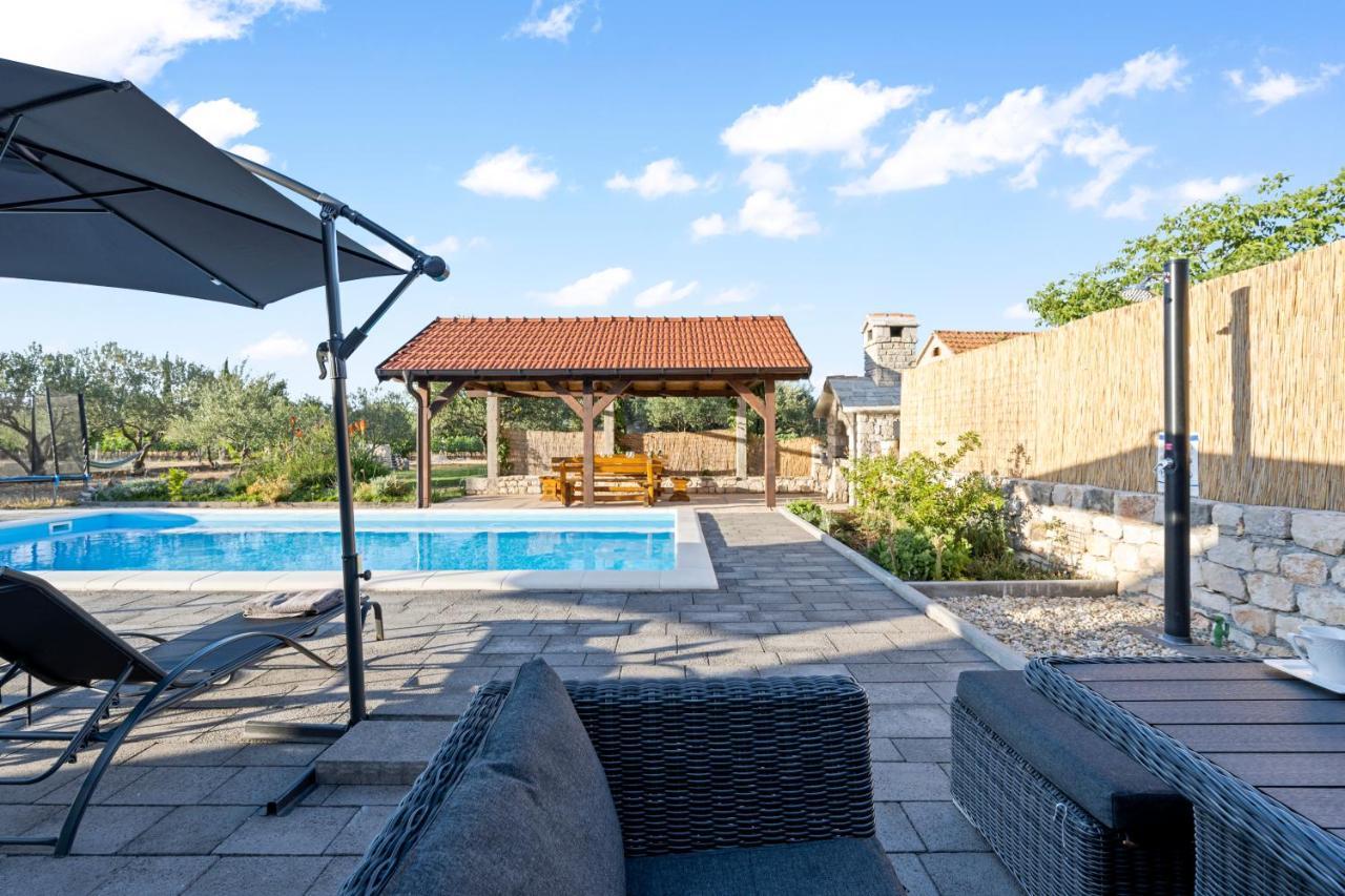 فيلا Olive Tree House With Jacuzzi, Wifi And 40M2 Pool Siritovci المظهر الخارجي الصورة